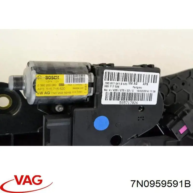 Motor del techo corredizo 7N0959591B VAG