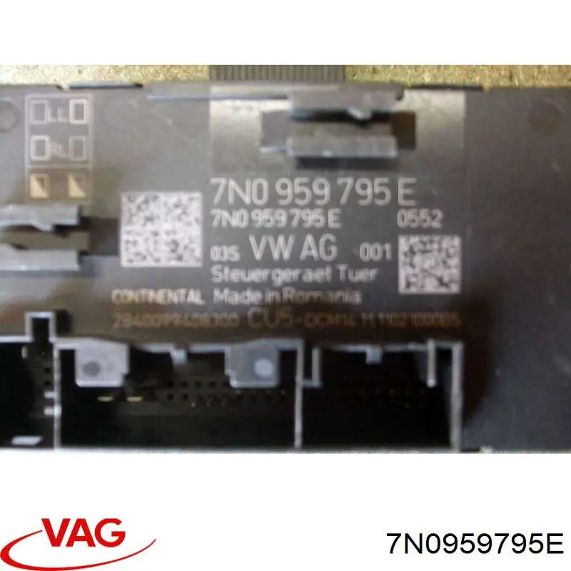 7N0959795D VAG Módulo de confort de la puerta trasera