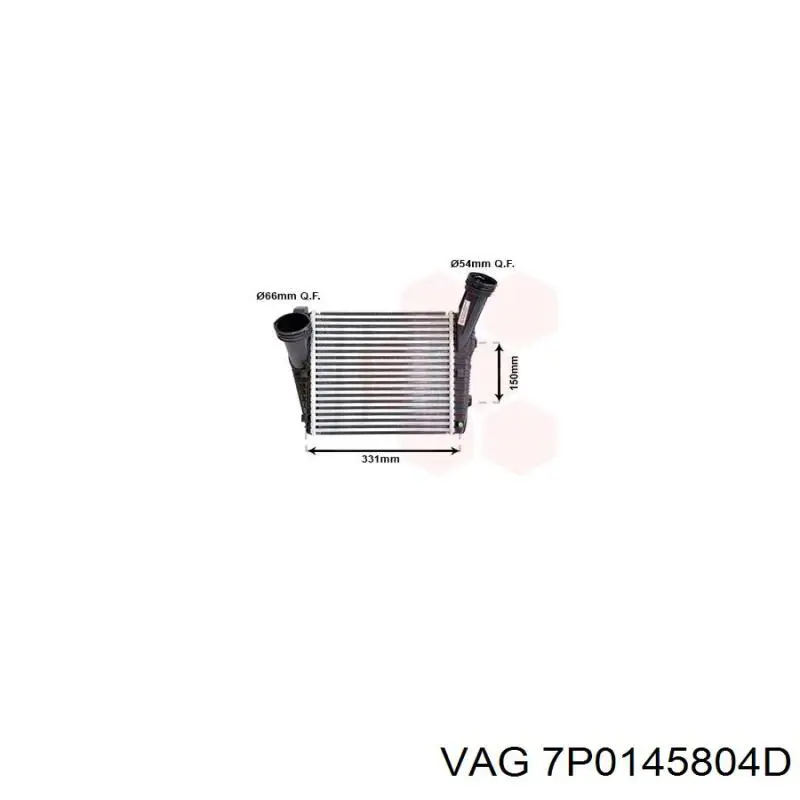 Comprar 7P0145804D VAG Turbo intercooler