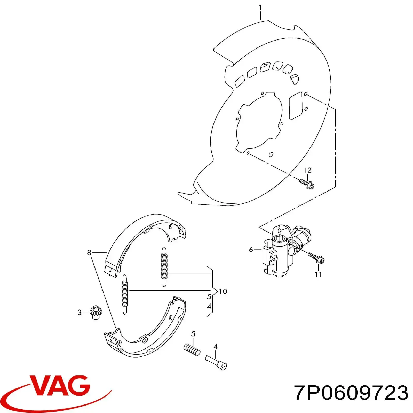 Comprar 7P0609723 VAG Accionamiento eléctrico del freno de mano