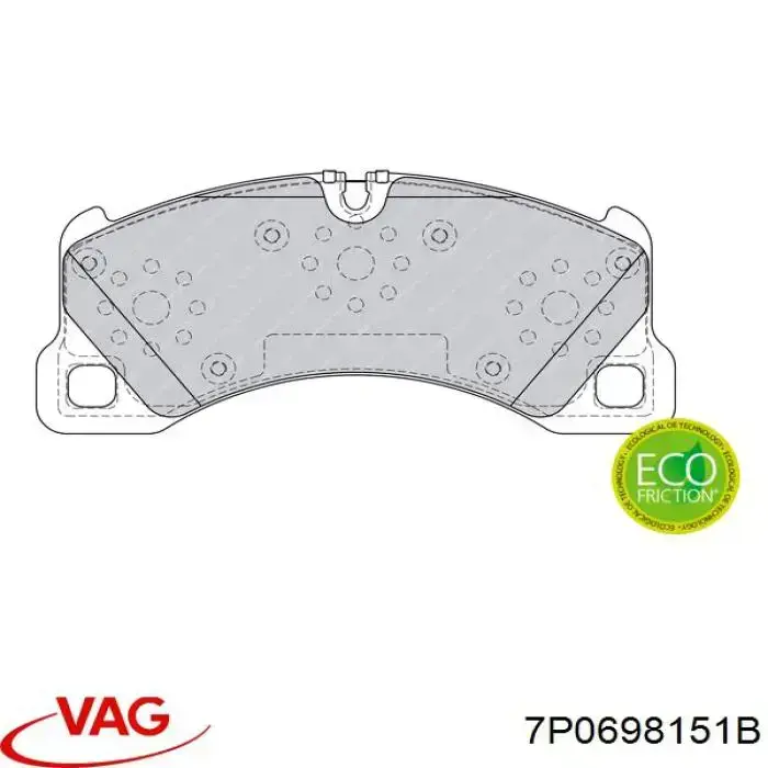Pastillas freno delanteras VAG 7P0698151B precio, desde 70,20 EUR