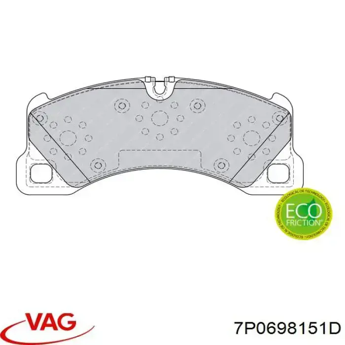 Pastillas de freno delanteras VAG 7P0698151D
