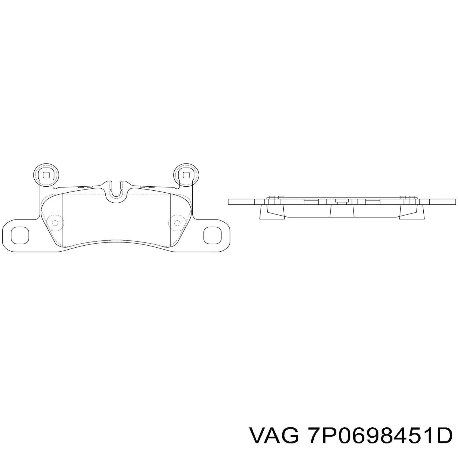 Pastillas traseras VAG 7P0698451D