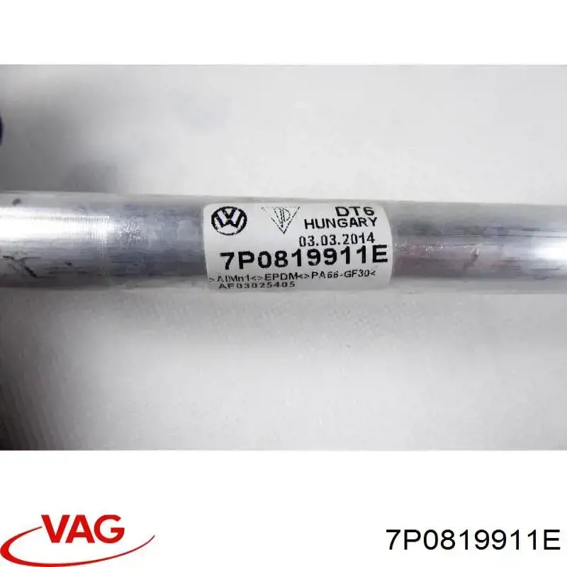 7P0819911E VAG tubería de radiador, retorno