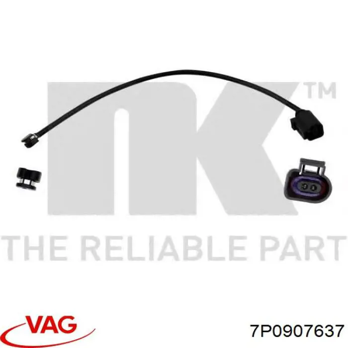 Sensor de desgaste de las pastillas de freno delanteras 7P0907637 VAG
