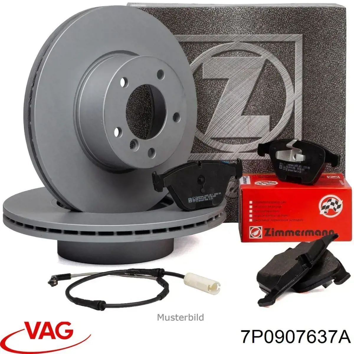 Comprar 7P0907637A VAG Sensor de desgaste de las pastillas de freno delanteras