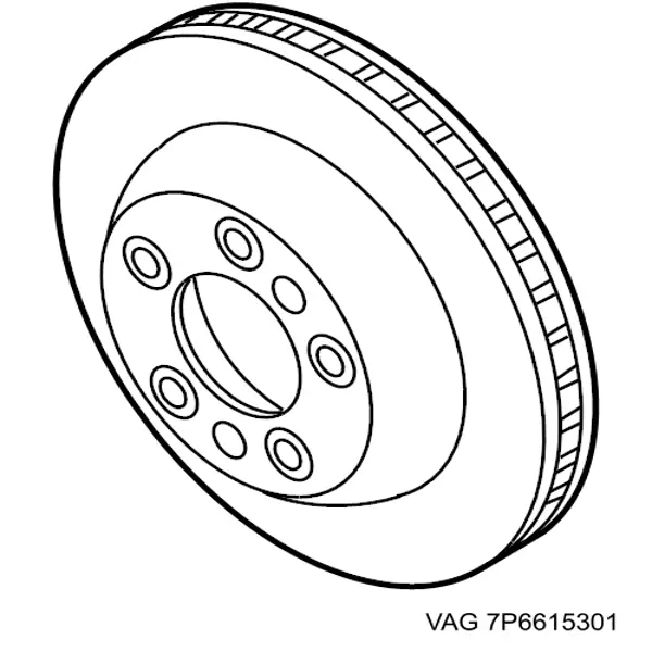 Comprar 7P6615301 VAG Freno de disco delantero