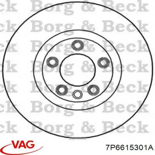 Comprar 7P6615301A VAG Freno de disco delantero