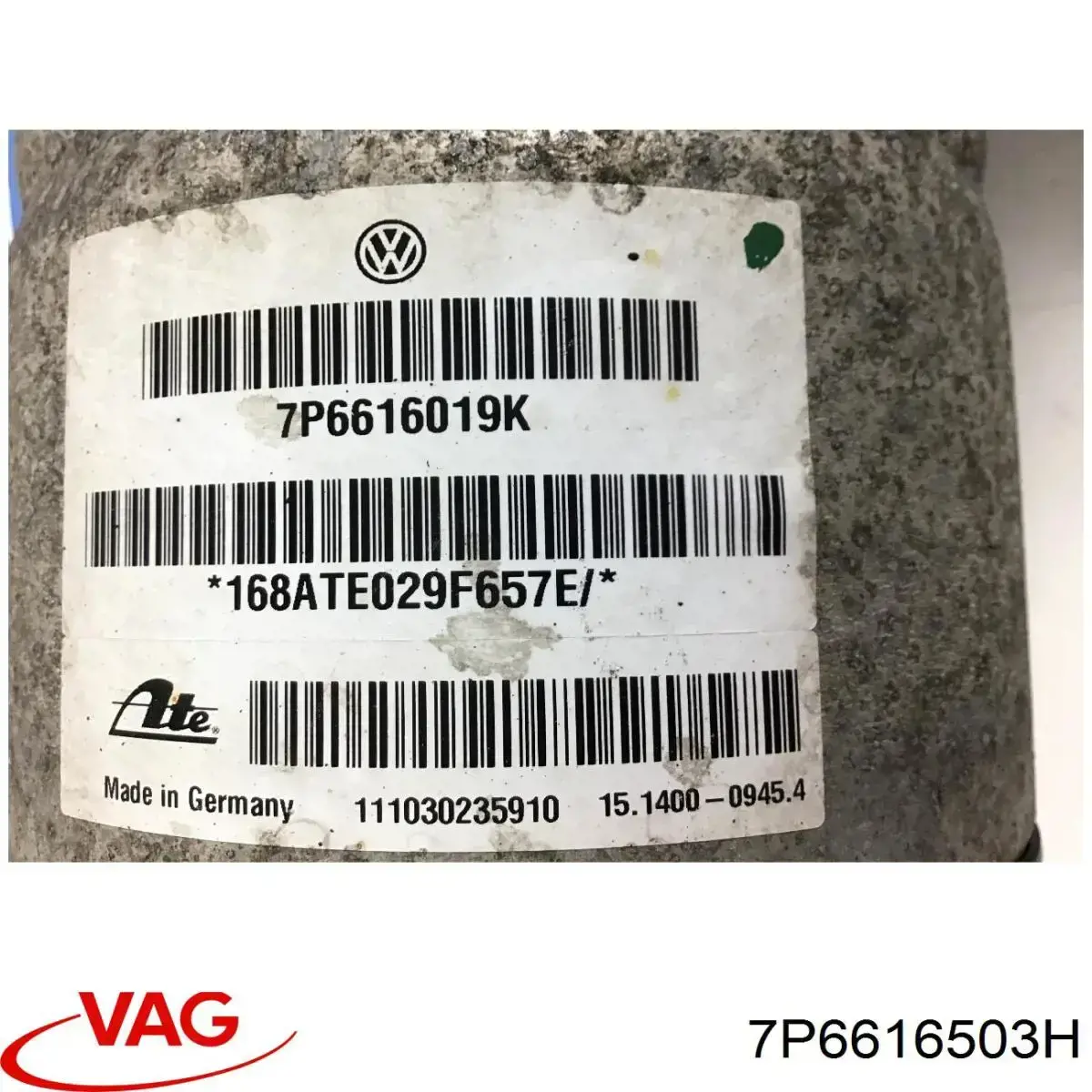 Comprar 7P6616503H VAG Bolsa de aire del eje trasero