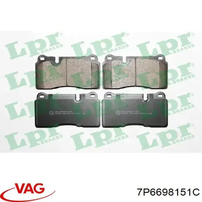 Comprar 7P6698151C VAG Pastillas delanteras de freno