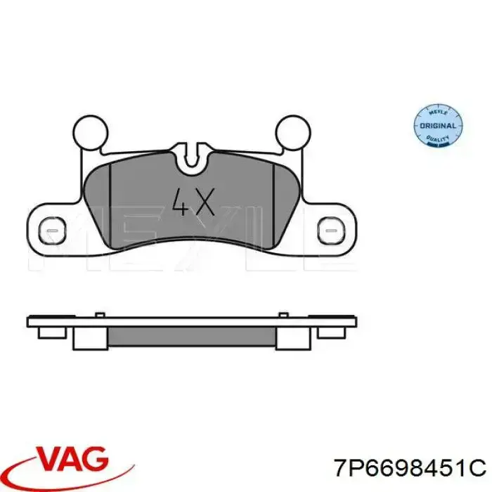 Pastillas traseras de freno VAG 7P6698451C precio, desde 48,46 EUR