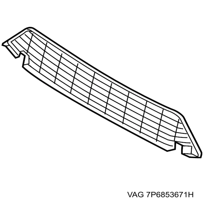 7P6853671H VAG rejilla de ventilación, parachoques trasero, central