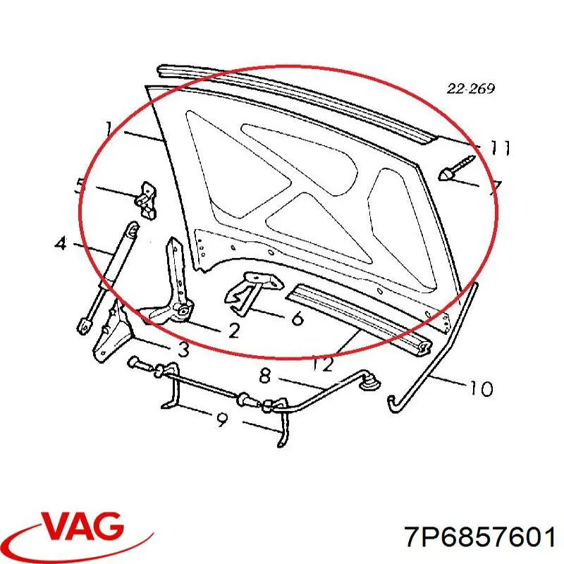 Cubierta de espejo retrovisor izquierdo VAG 7P6857601 precio, desde 37,41 EUR