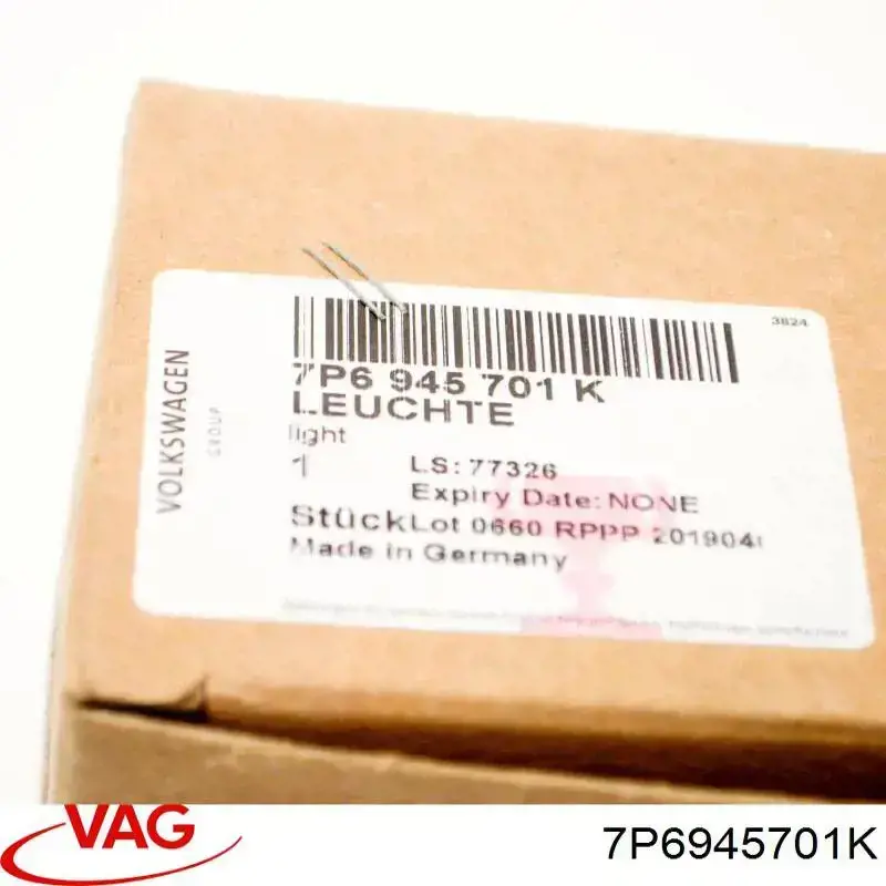 7P6945701K VAG Luz antiniebla trasero izquierdo