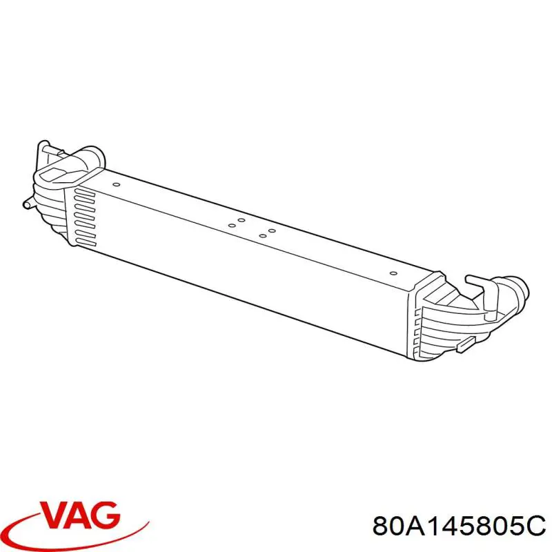 80A145805E VAG radiador de aire de admisión