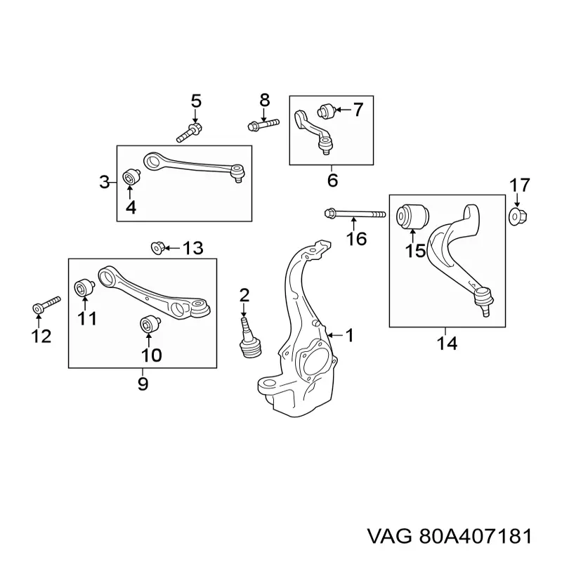 Comprar 80A407181 VAG Silentblock
