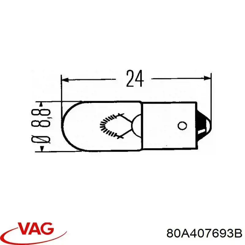80A407693H VAG Brazo inferior izquierdo de la suspensión delantera