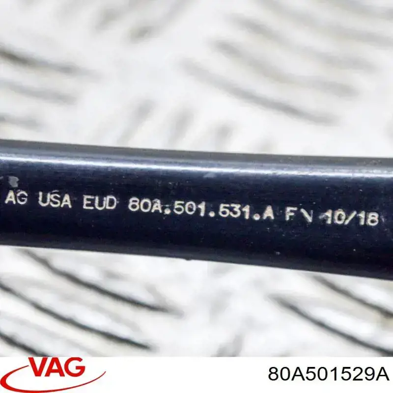 Brazo transversal izquierdo de suspensión trasera 80A501529A VAG