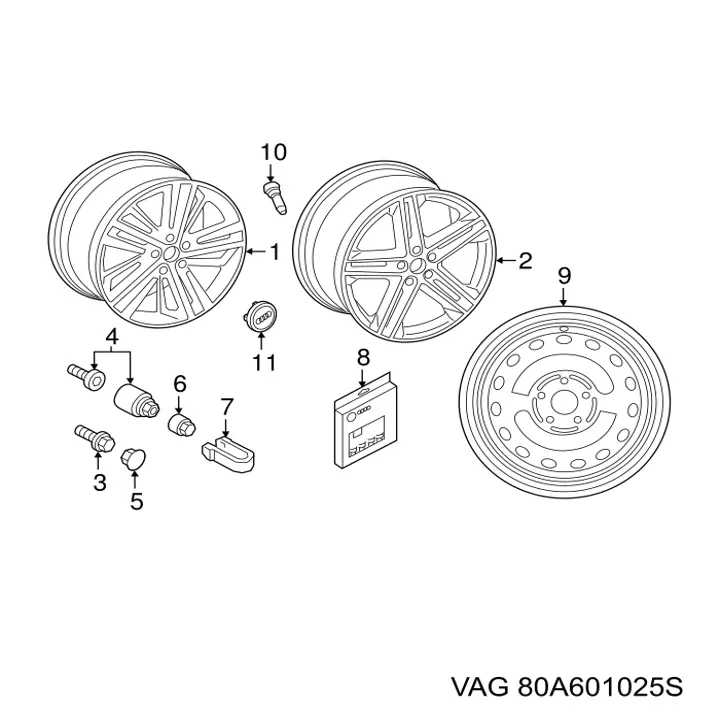 80A601025S VAG Aros