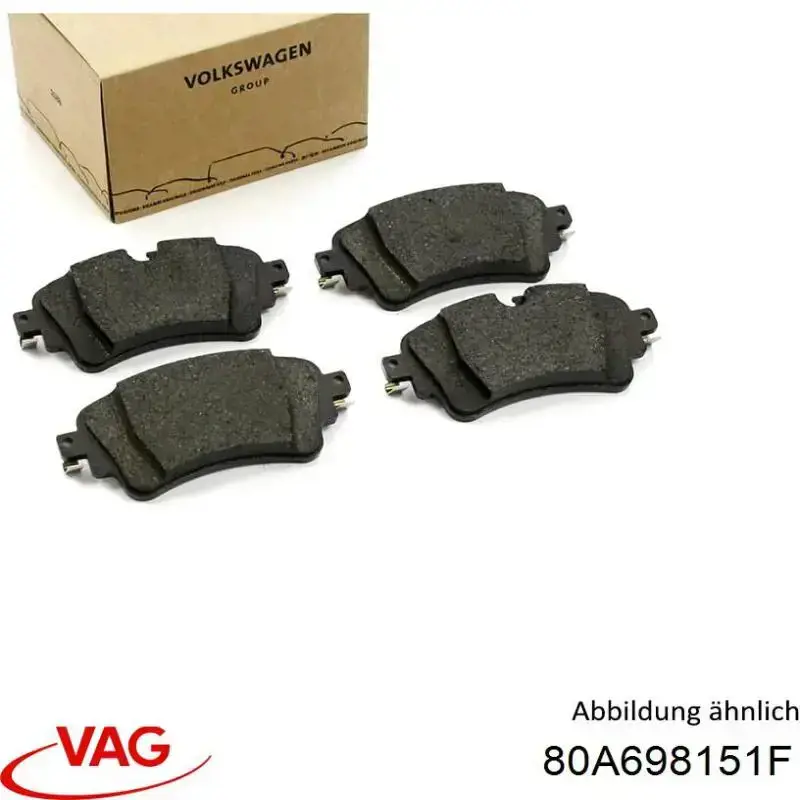 Comprar 80A698151F VAG Pastillas delanteras de freno
