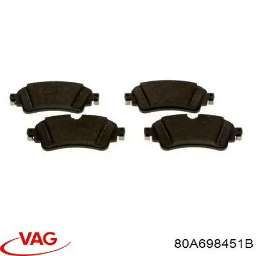 Pastillas de freno traseras 80A698451B VAG
