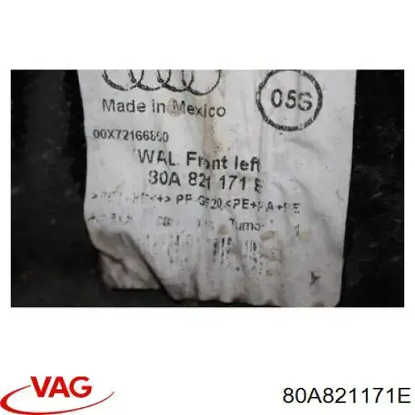 Guardalodos interior izquierdo, guardafango delantero 14809125 AND