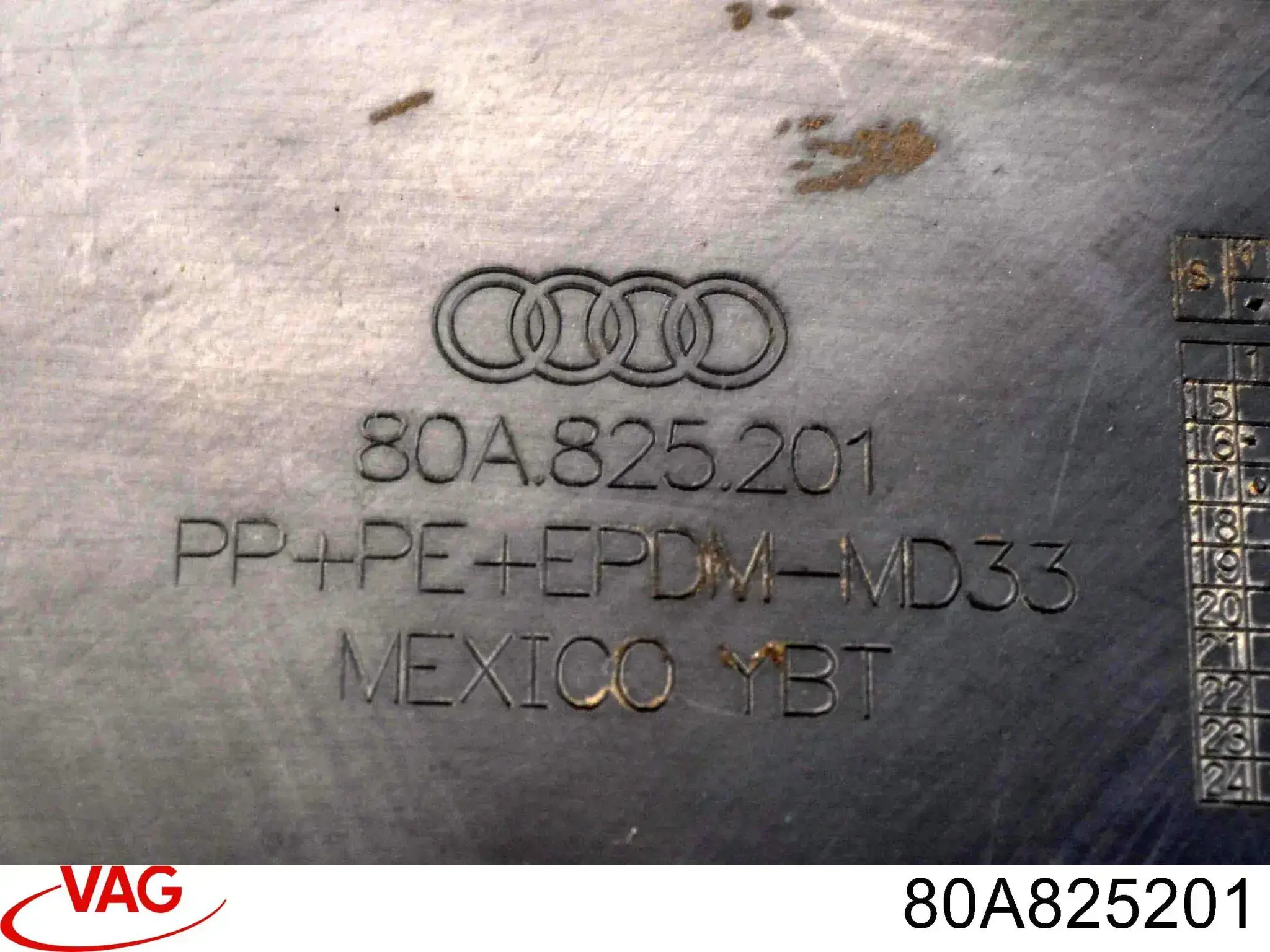 Protección inferior izquierda VAG 80A825201