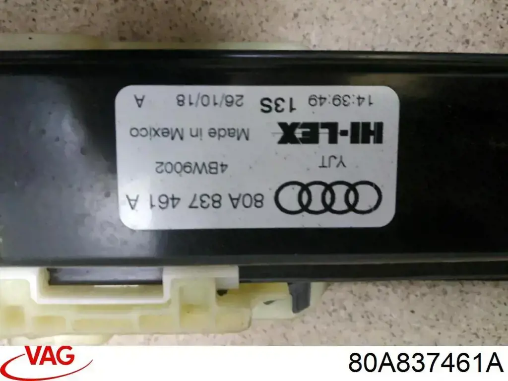 Mecanismo elevalunas delantero izquierdo VAG 80A837461A precio, desde 95,83 EUR