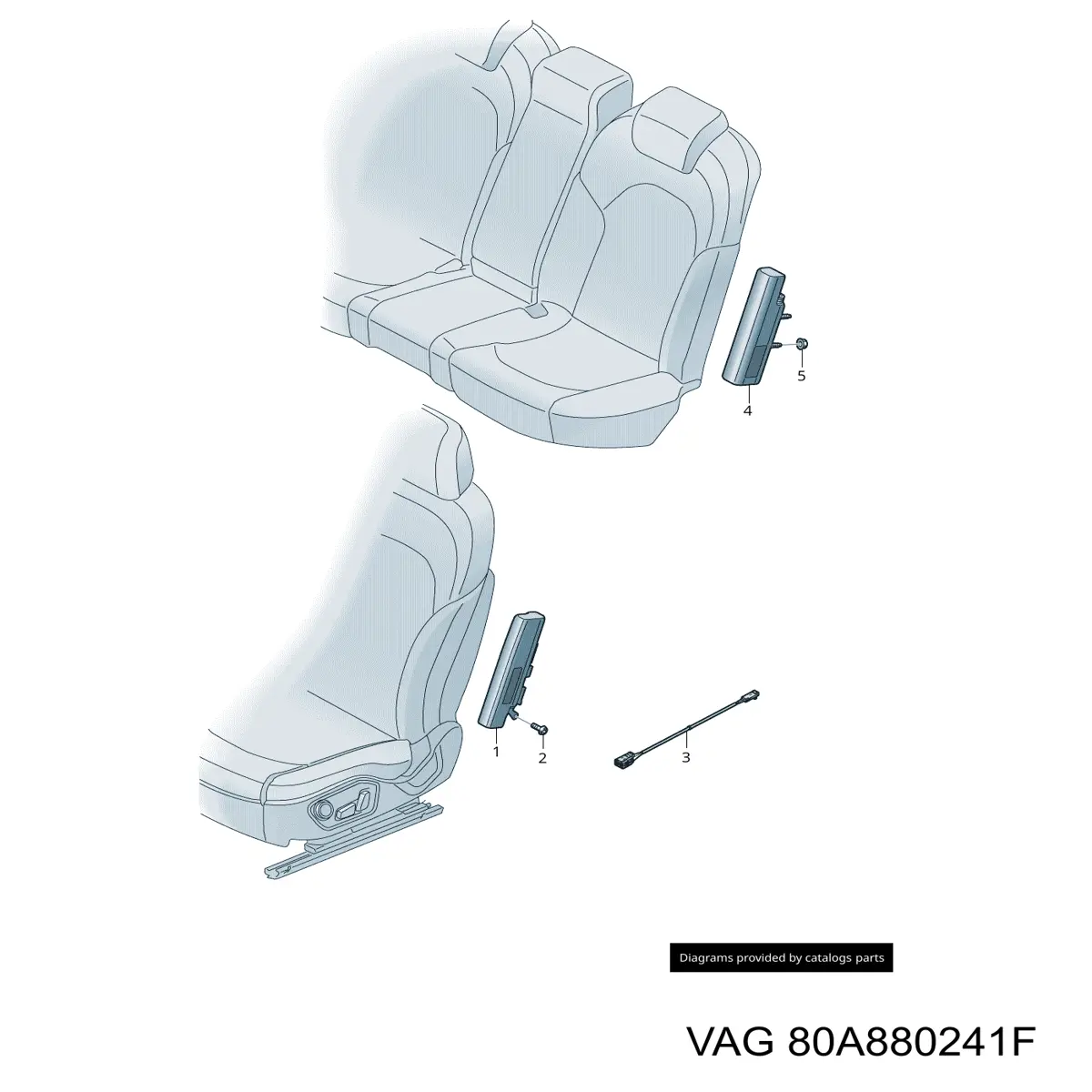 Airbag lateral de asiento izquierdo para Audi Q5 (FYB, FYG)