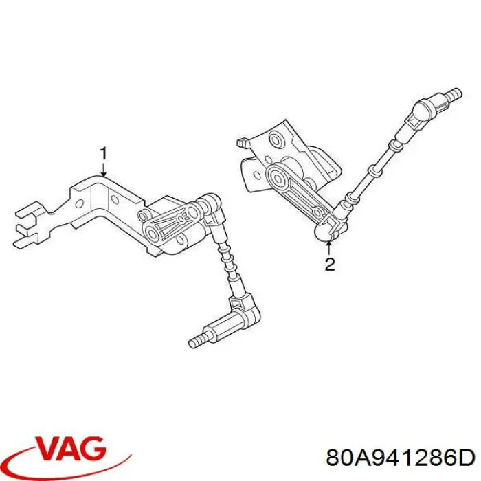 80A941286D VAG sensor, nivel de suspensión neumática, delantero derecho