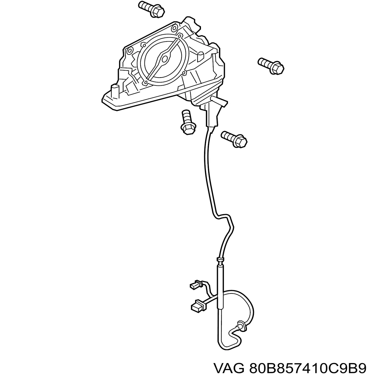 80B857410C9B9 VAG espejo retrovisor derecho