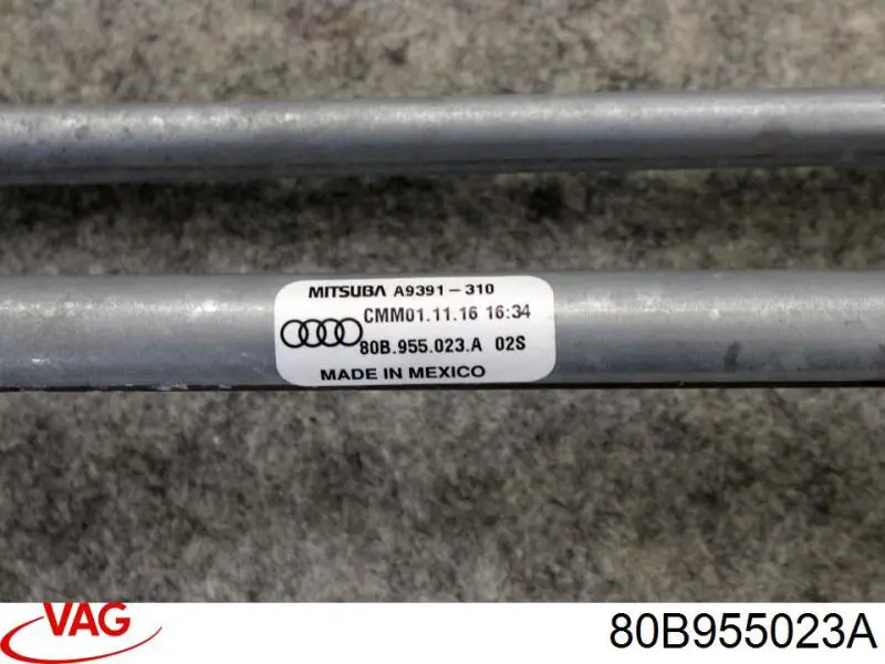 Trapezio del limpiaparabrisas VAG 80B955023A precio, desde 175,69 EUR
