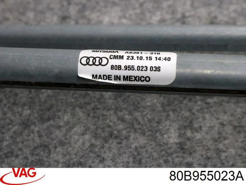 80B955023A VAG Varillaje de limpiaparabrisas