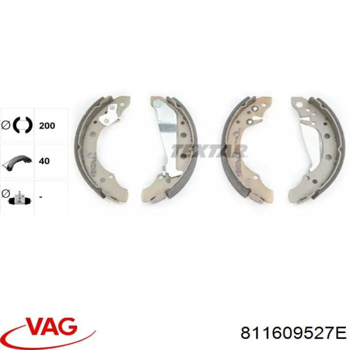 Zapatas de freno de tambor traseras VAG 811609527E precio, desde 21,55 EUR