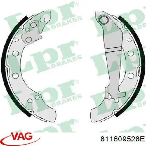 811609528E VAG zapatas de frenos de tambor traseras