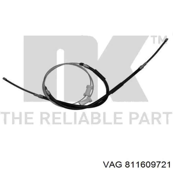 811609721 VAG cable de freno de mano trasero derecho/izquierdo