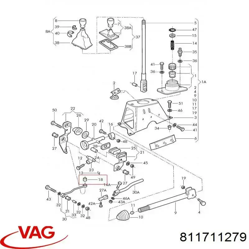 Comprar 811711279 VAG Casquillo palanca cambio