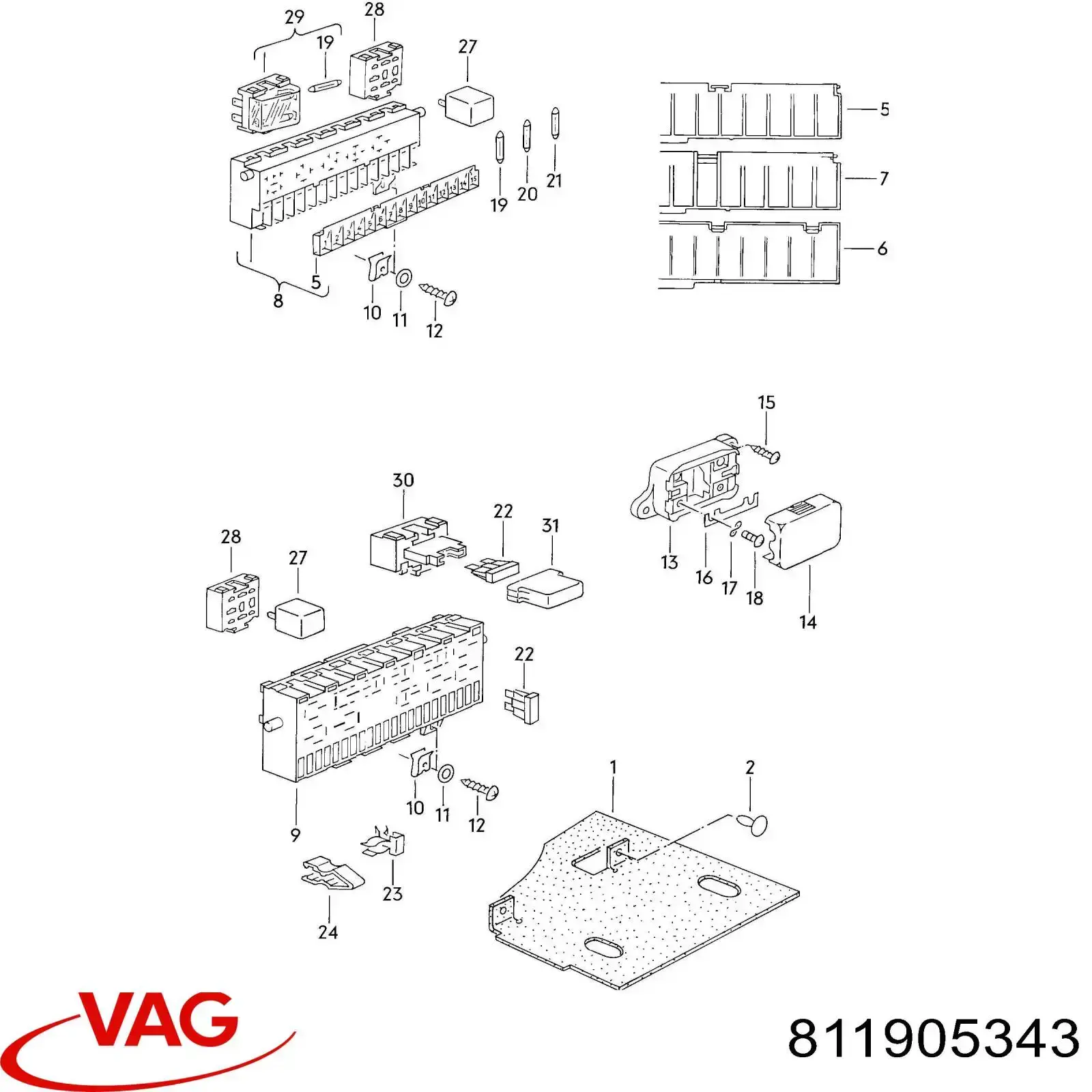 811905343 VAG cuerpo de mariposa completo