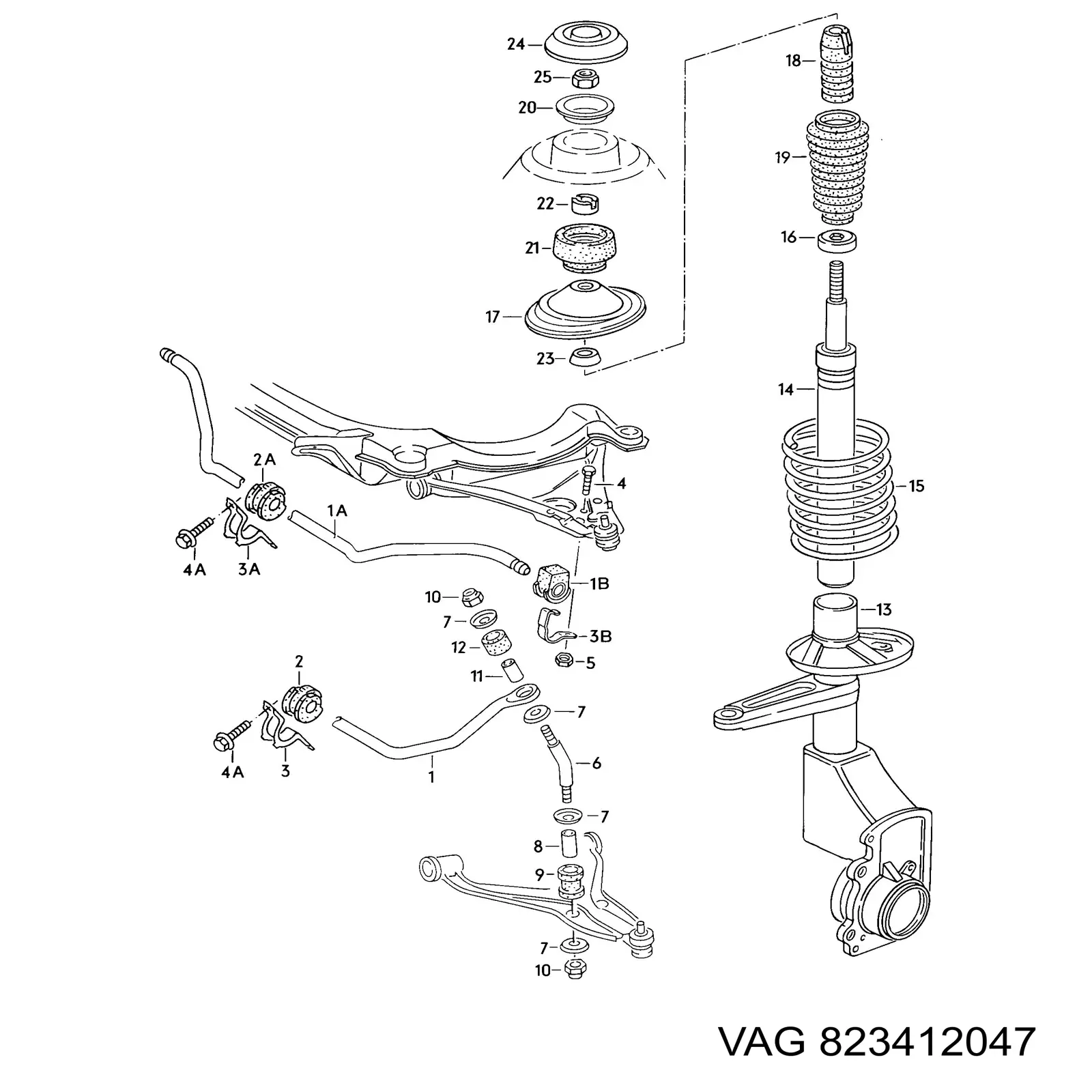 Cubierta de soporte del amortiguador delantero VAG 823412047 precio, desde 8,41 EUR