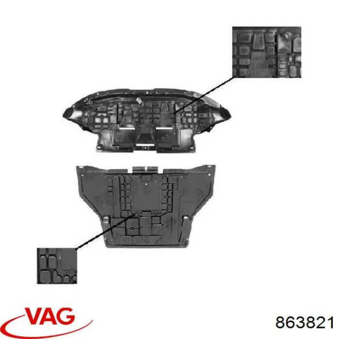 863821 VAG protección motor delantera