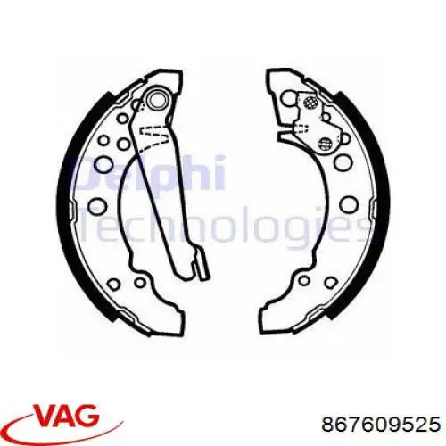 Zapatas de freno de tambor traseras VAG 867609525 precio, desde 16,92 EUR
