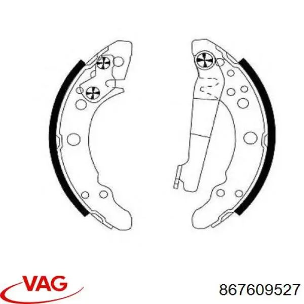 Zapatas de freno de tambor traseras VAG 867609527 precio, desde 16,92 EUR
