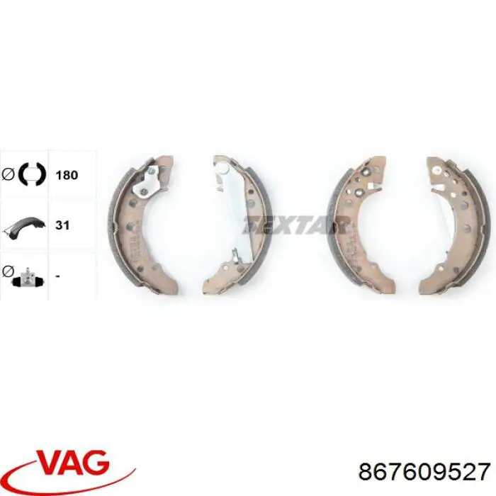 Comprar 867609527 VAG Zapatas de freno