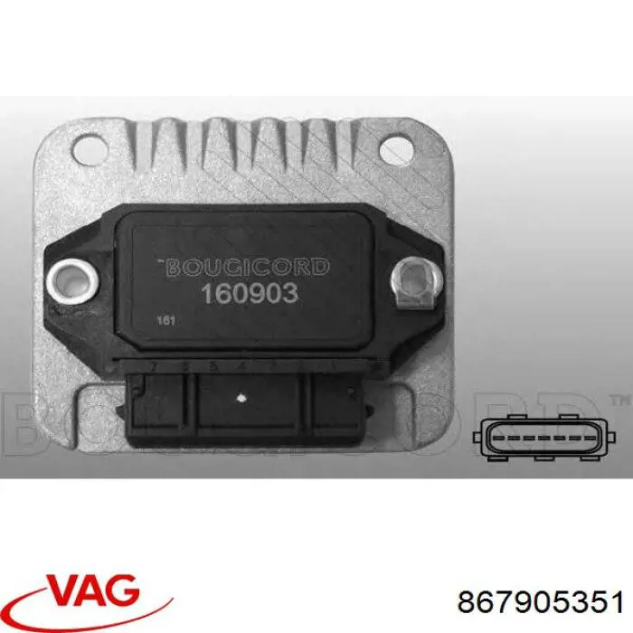 Modulo encendido para Volkswagen Transporter T4 70B, 70C, 7DB, 7DK, 70J, 70K, 7DC, 7DJ