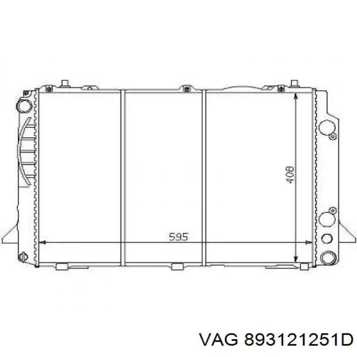 893121251D VAG radiador, refrigeración del motor adicional