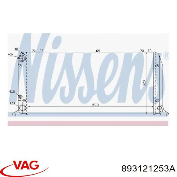 Água radiador VAG 893121253A precio, desde 54,16 EUR