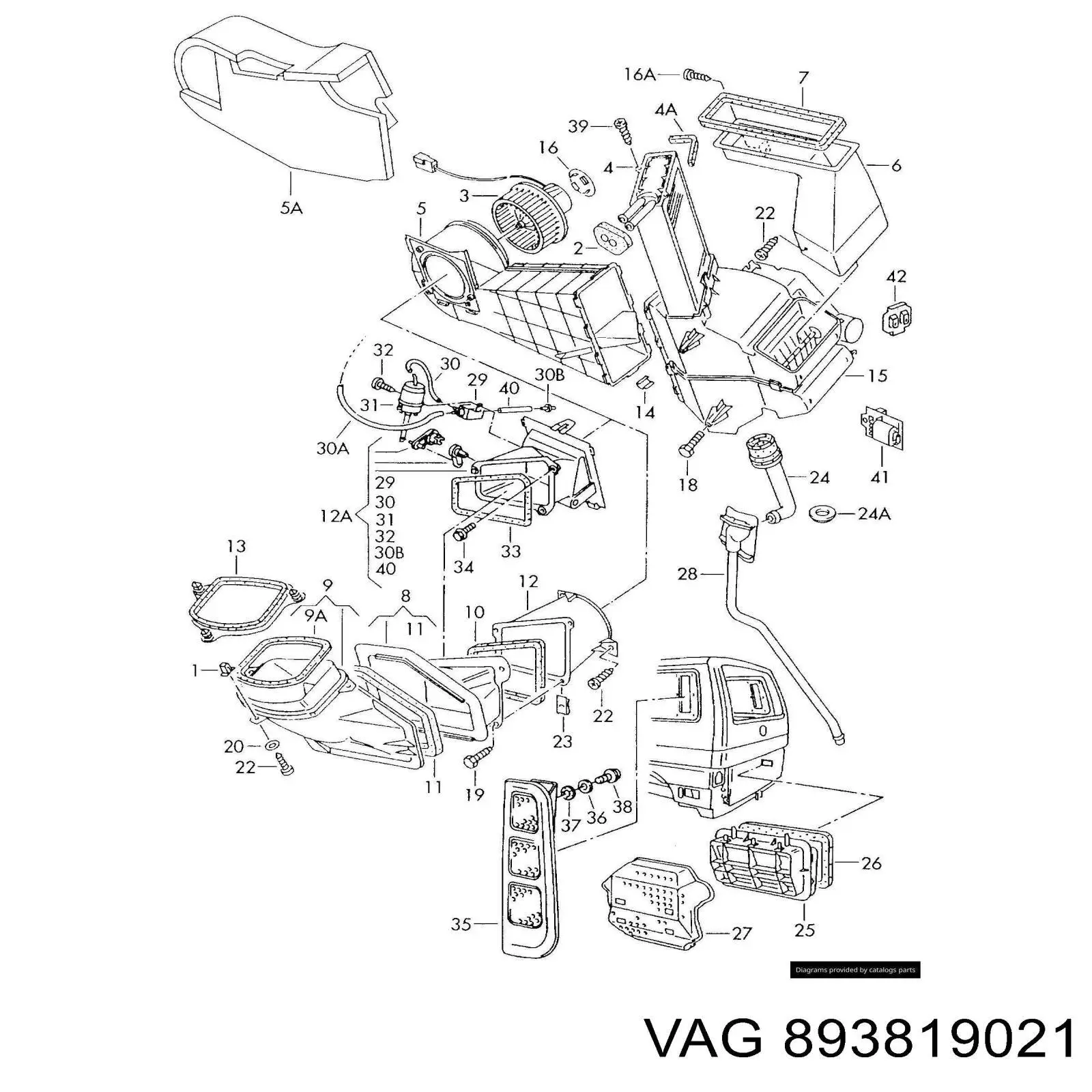 Motor eléctrico, ventilador habitáculo Audi 80 8C2