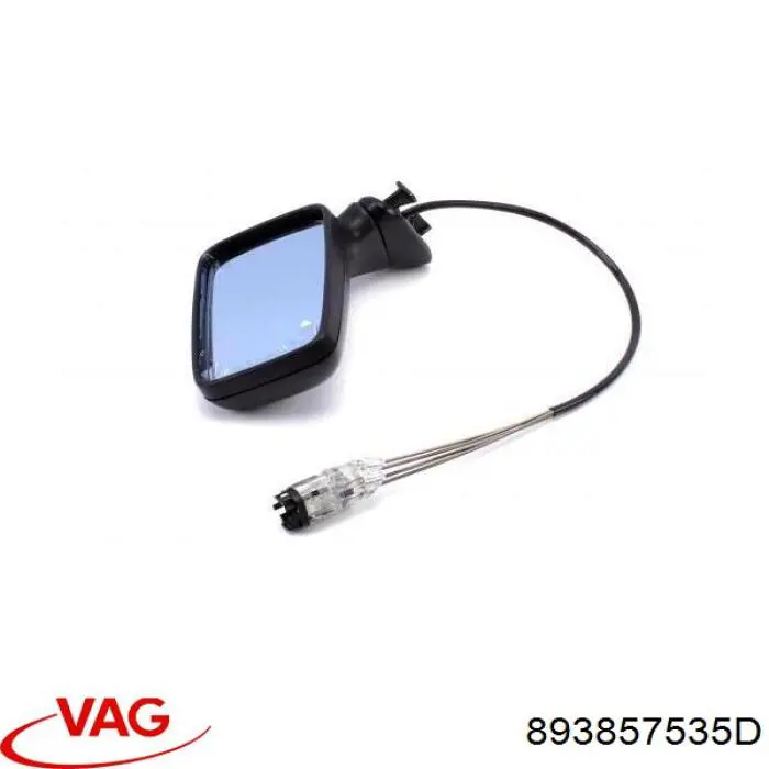 Cristal de espejo retrovisor exterior izquierdo 893857535D VAG