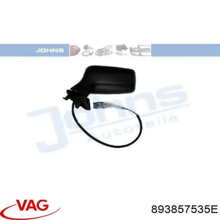 Cristal de espejo retrovisor exterior izquierdo VAG 893857535E precio, desde 56,75 EUR