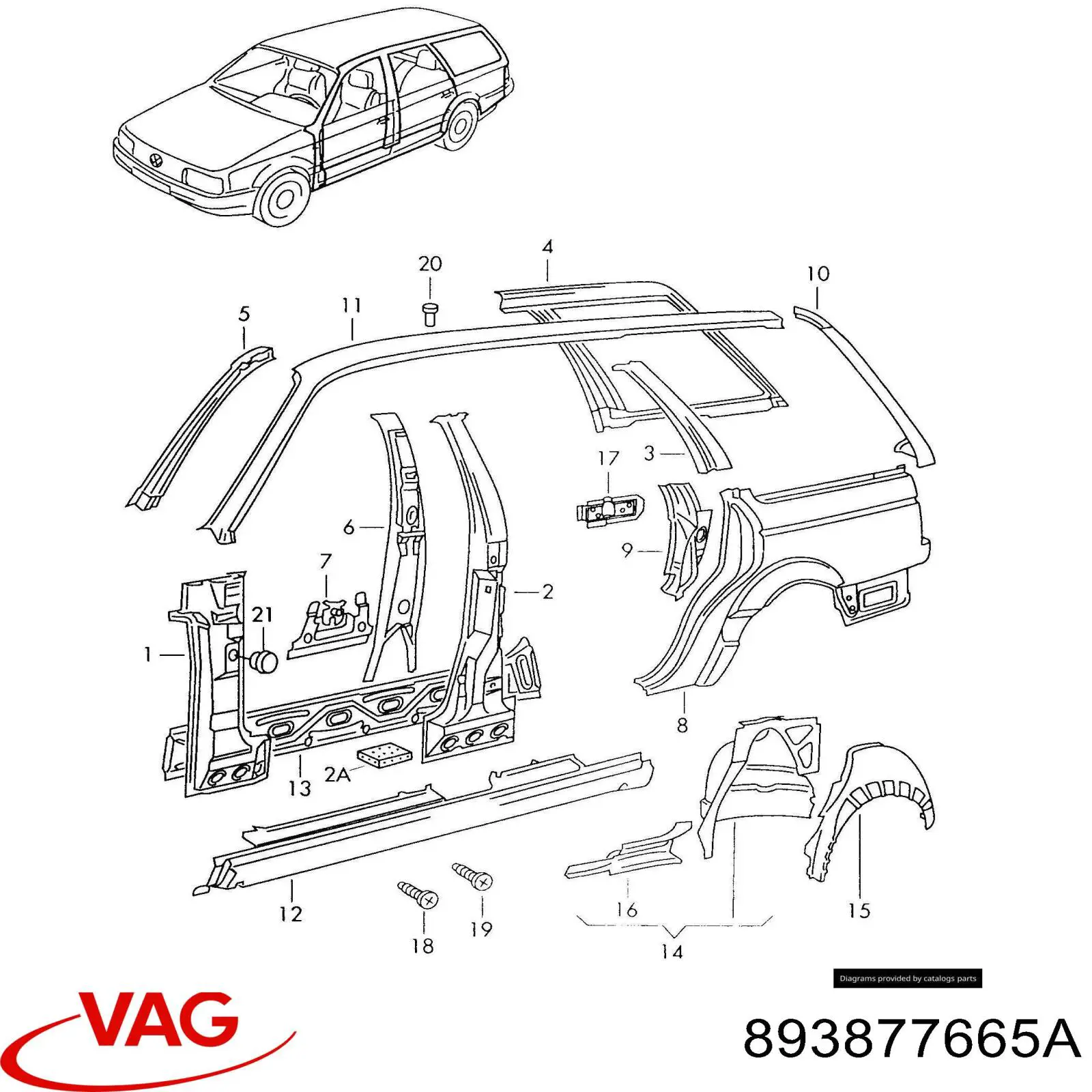  VAG 893877665A precio, desde 5,69 EUR